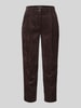 CAMBIO Regular Fit Cordhose mit Bundfalte Modell 'ORTENSIA' Dunkelbraun