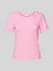 Rich & Royal T-Shirt mit geripptem Rundhalsausschnitt Pink