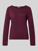 s.Oliver RED LABEL Regular fit pullover van mix van katoen en viscose Bordeaux