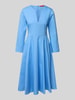 MAX&Co. Knielanges Kleid mit Eingrifftaschen Modell 'DISCO' Hellblau