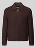 Selected Blouson aus Woll-Mix mit Zweiwege Reißverschluss Dunkelbraun