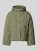 Jake*s Casual Gewatteerd jack met capuchon Kaki