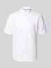 Jake*s Slim Fit Leinenhemd mit Knopfleiste Weiss