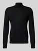 Profuomo Slim Fit Rollkragenpullover aus Wolle Black