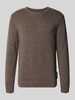 Armedangels Regular Fit Strickpullover aus reiner Baumwolle Modell 'ALVAARIO' Hellbraun Melange