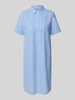 Tom Tailor Regular fit blousejurk van puur katoen Lichtblauw