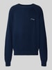 PROHIBITED Relaxed Fit Strickpullover aus reiner Baumwolle Modell 'Campus' Marine