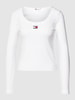 Tommy Jeans Longsleeve mit Logo-Stitching Weiss