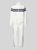 Lacoste Regular fit trainingspak met contraststrepen  Offwhite