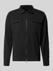 Zuitable Regular fit overshirt met viscosemix model 'Taylor' Zwart