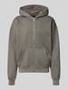 PEGADOR bluza rozpinana o kroju regular fit z mieszanki bawełny Ciemnoszary