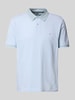 Fynch-Hatton Poloshirt met labelstitching IJsblauw