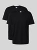 CHAMPION T-Shirt mit Logo-Badge im 2er-Pack Black