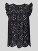 Pieces Loose Fit Blusentop aus reiner Baumwolle Modell 'VILDE' Black