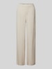 Object Wide leg stoffen broek met elastische band, model 'Sanne Aline' Zand