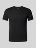 Polo Ralph Lauren Slim Fit T-Shirt mit Logo-Stitching Black