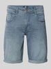 Petrol Korte regular fit jeans in 5-pocketmodel, model 'BULLSEYE' Rookblauw