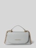 VALENTINO BAGS Handtas met labelapplicatie, model 'ARCADIA' Rookblauw