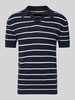 Christian Berg Men Poloshirt mit V-Ausschnitt Marine