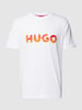 HUGO T-shirt z nadrukiem z logo model ‘Danda’ Biały
