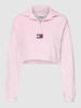 Tommy Jeans Kort sweatshirt van fluweel Roze