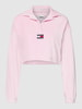 Tommy Jeans Kort sweatshirt van fluweel Rosé