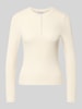 Jake*s Casual Slim Fit Langarmshirt aus Baumwoll-Mix Ecru