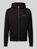 CK Calvin Klein Sweatjacke aus Viskose mit Label-Print Black