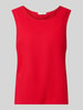 FREE/QUENT Top aus Leinen-Mix mit Rundhalsausschnitt Modell 'Lava' Rot
