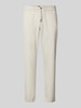 BOSS Orange Straight Fit Leinenhose mit elastischem Bund Modell 'Sanderson' Sand