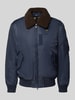 Blauer Usa Bomberjack met tweewegsritssluiting, model 'MARSHALL' Marineblauw