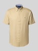 Tommy Hilfiger Regular Fit Freizeithemd aus Baumwoll-Leinen-Mix Beige