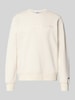 CHAMPION Sweatshirt met labelstitching en ronde hals Offwhite