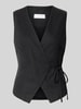 LeGer by Lena Gercke Gilet van viscose met V-hals, model 'Emelie' Zwart