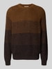 Only & Sons Relaxed Fit Strickpullover aus reiner Baumwolle Modell 'BIRK' Mittelbraun