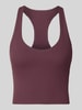 Fabletics Top o kroju krótkim z wbudowanymi miseczkami Bordowy