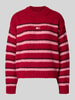 Tommy Jeans Regular Fit Strickpullover mit Alpaka-Anteil Bordeaux