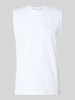 PEGADOR Tanktop mit Label-Stitching und Rundhalsausschnitt Weiss