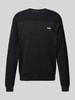 BOSS Green Gebreide pullover met labelprint, model 'Momentum' Donkerblauw