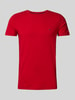 Tommy Hilfiger Slim Fit T-Shirt mit Logo-Stitching Rot