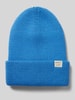 Barts Beanie met labeldetail, model 'KINABALU' Blauw