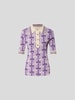 Dodo bar Or Poloshirt mit Allover-Label Purple meliert