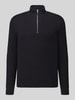ONLY & SONS Regular Fit Troyer aus Baumwoll-Mix Modell 'PHIL' Dunkelblau