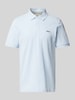 s.Oliver RED LABEL Regular Fit Poloshirt aus reiner Baumwolle mit Label Stitching Hellblau