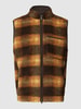 Selected Homme Gilet van teddybont met opstaande kraag, model 'SWIFT' Donkerbruin