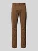 BOSS Orange Slim fit chino met steekzakken Middenbruin