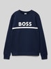 Boss Sweatshirt mit Label-Print Marine