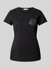 Liu Jo White T-Shirt mit Label-Detail Black