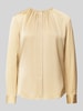 BOSS Regular fit zijden blouse met plooien, model 'Banorah' Beige