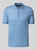 MAERZ Muenchen Regular fit poloshirt met ribboorden Lichtblauw